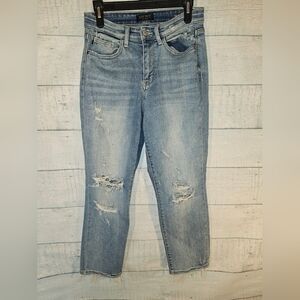 Judy Blue Distressed Light Blue Jeans Size 7/28